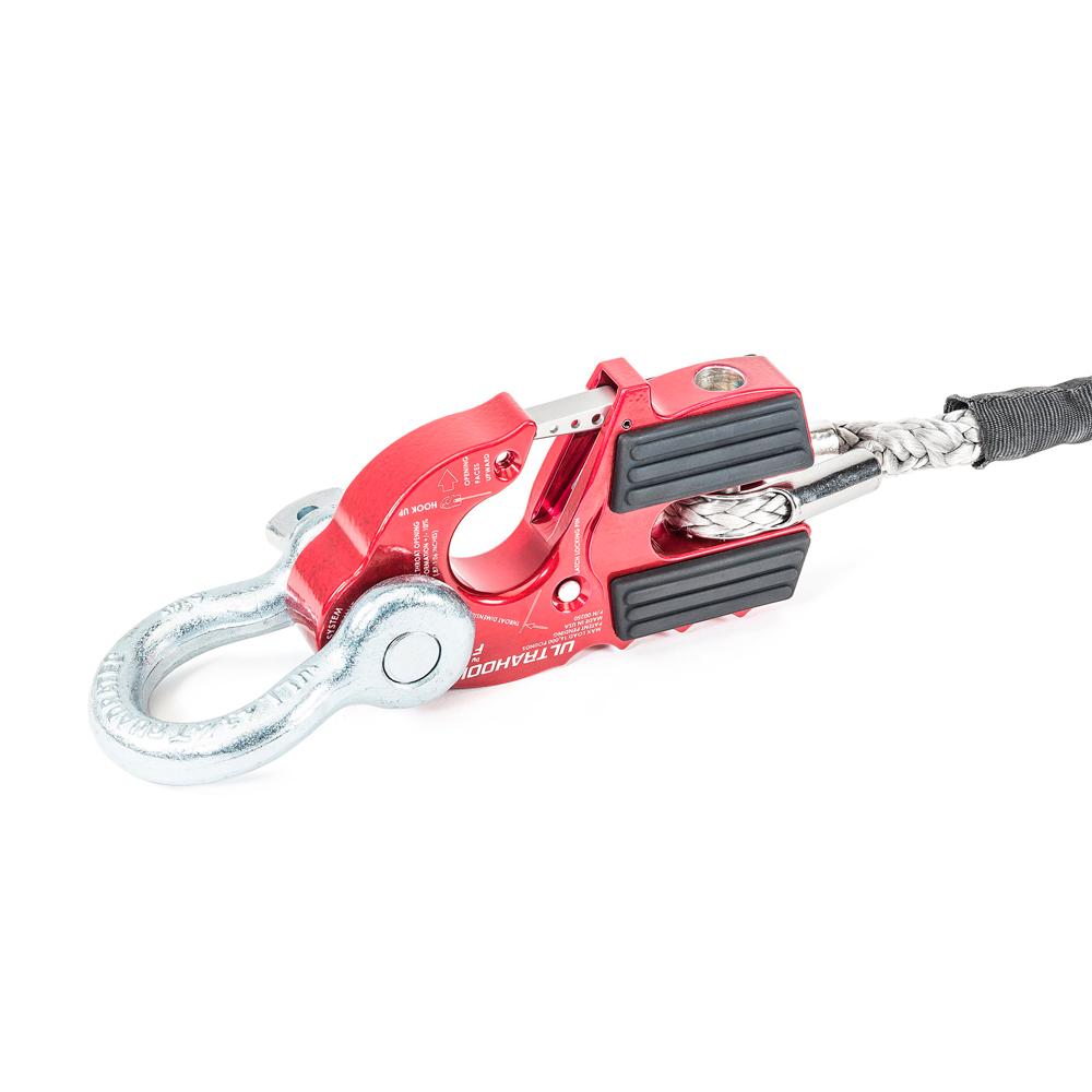 Factor 55 Ultrahook XTV Winch Hook With Shackle Mount - Red 00275-01